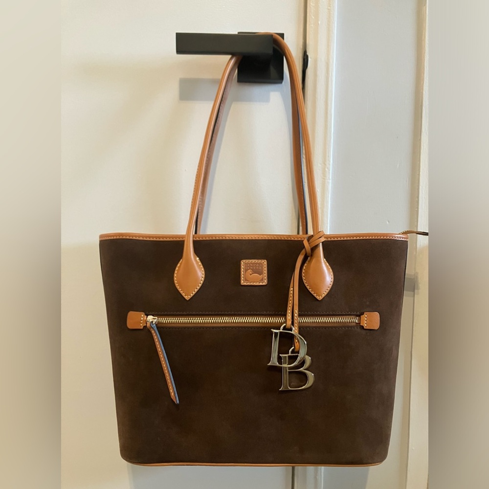 NEW Dooney and Bourke Brown Suede Tote/Handbag